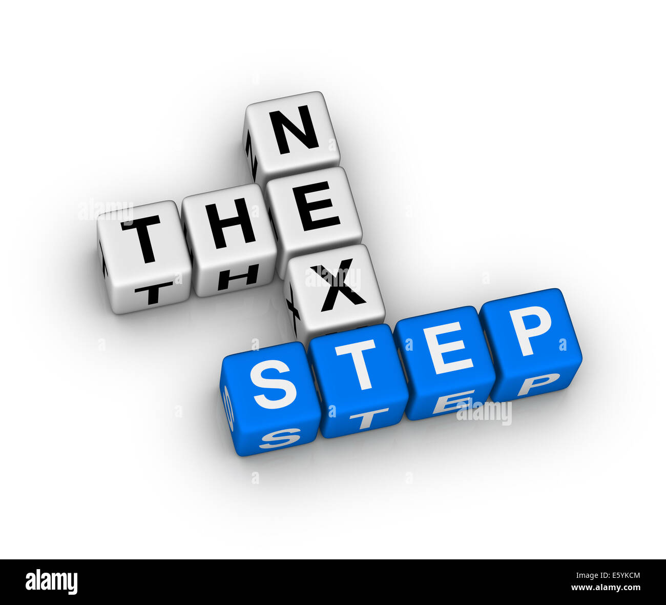 die nex-Schritt-Kreuzworträtsel Stockfoto