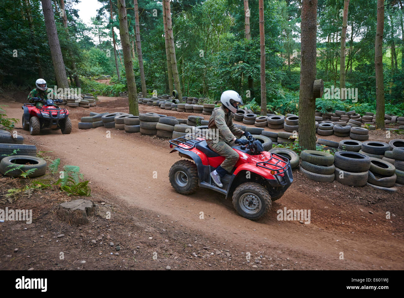 Quad-Bike-Safari-Center Parcs Sherwood Forest Nottinghamshire UK Stockfoto