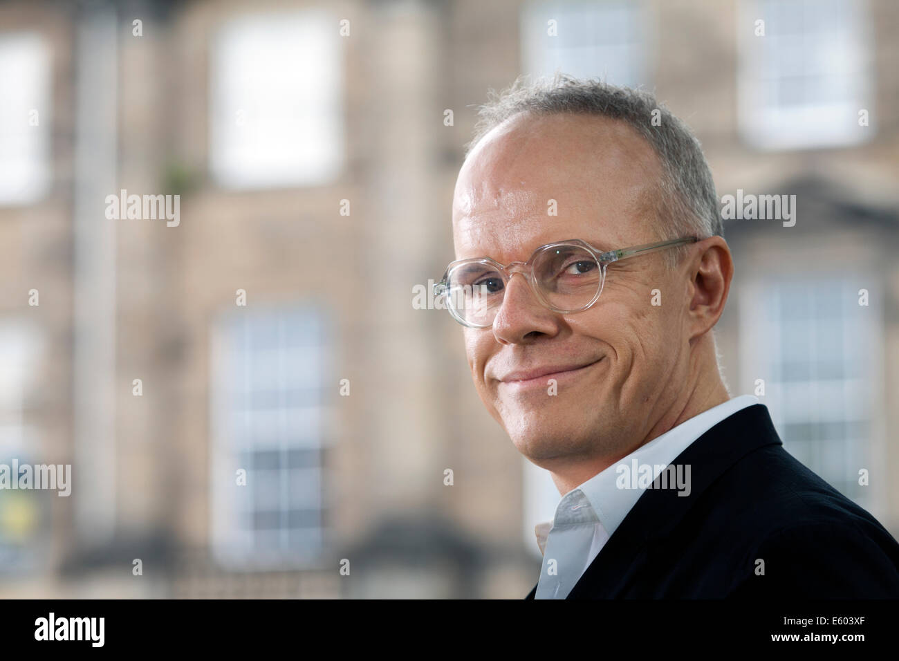 Hans Ulrich Obrist, Autor, beim Edinburgh Book Festival 2014 Stockfoto