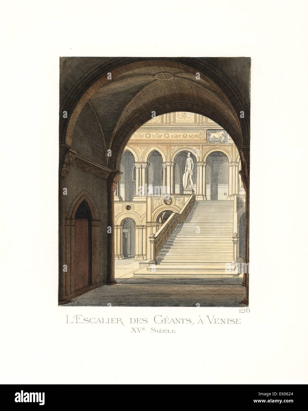 Treppe, Dogenpalast, Venedig des Riesen. Stockfoto