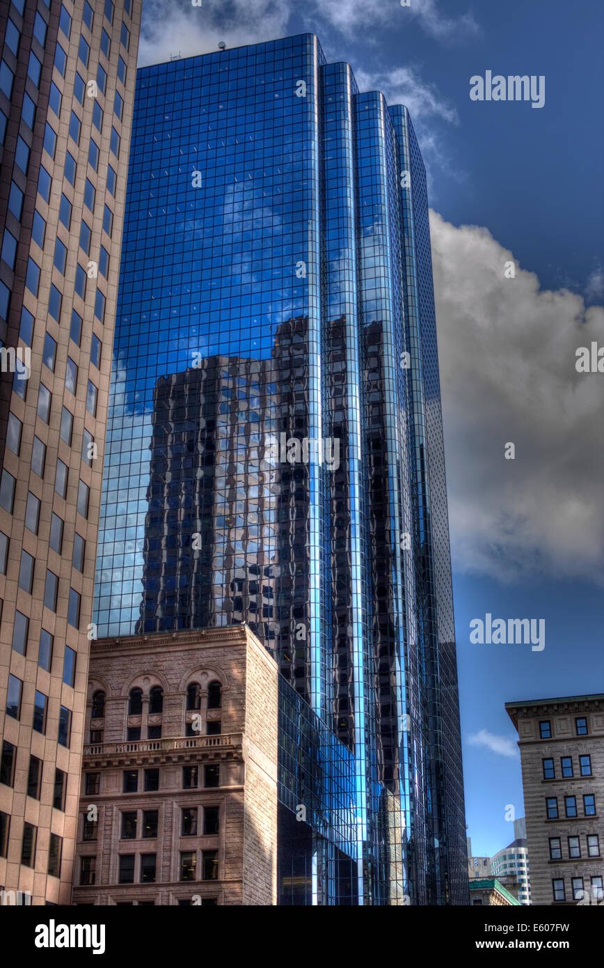 Dies ist ein Bild von einem Glasbau in unten Stadt Boston. Stockfoto