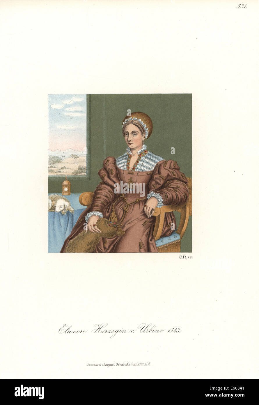 Eleonora Gonzaga, Herzogin von Urbino, 1543. Stockfoto