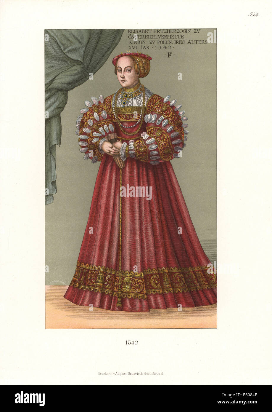 Königin Elisabeth von Polen, Erzherzogin von Österreich, 1526-1545 geboren. Stockfoto