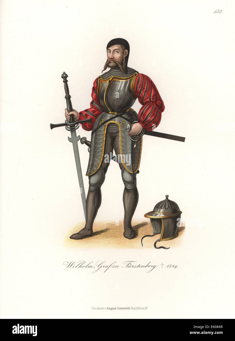Porträt von Wilhelm IV., Graf von Fürstenberg, 1491-1549. Stockfoto