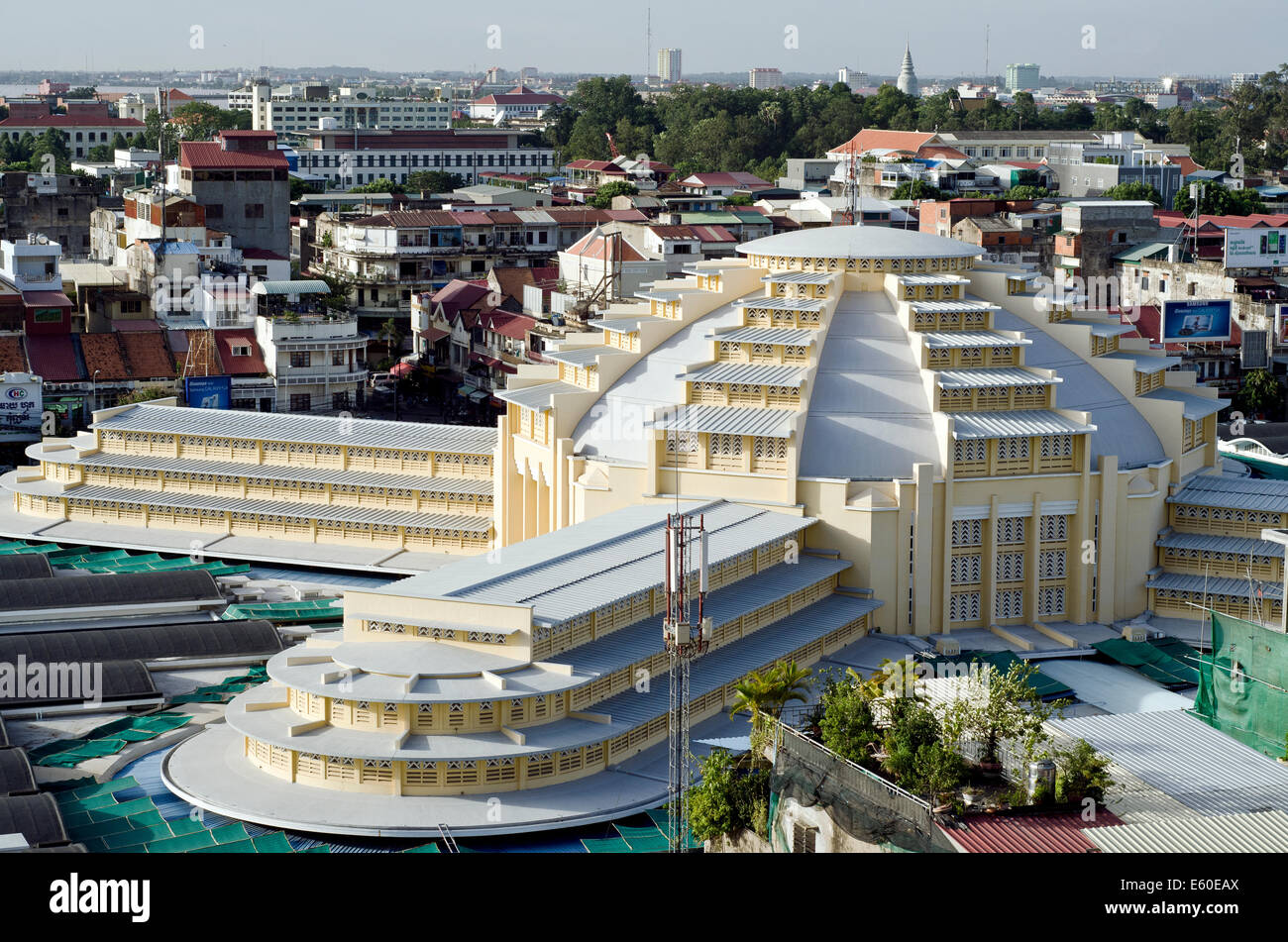 Central Market, Phnom Penh, Kambodscha Stockfoto