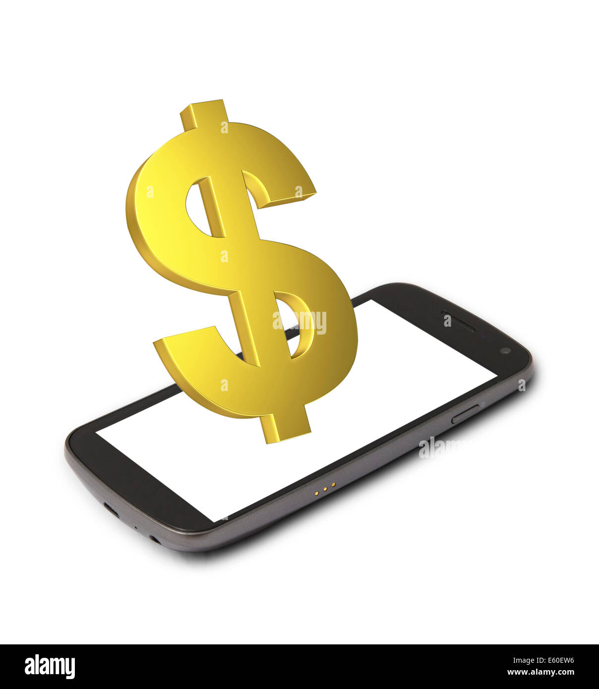Mobilen Einkommen Stockfoto