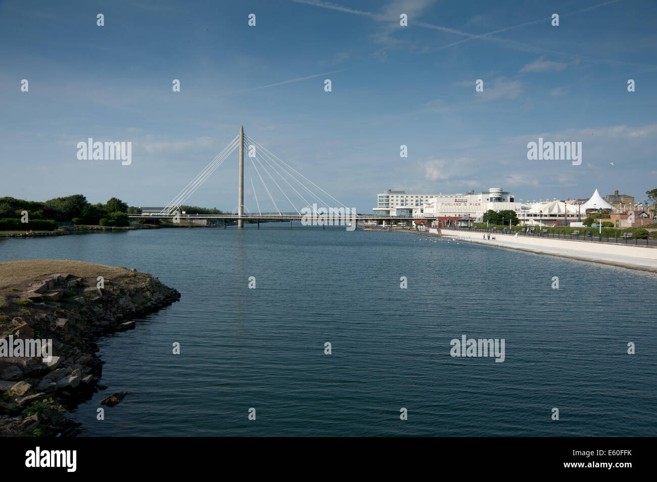 Der Marine-See, Southport. Stockfoto