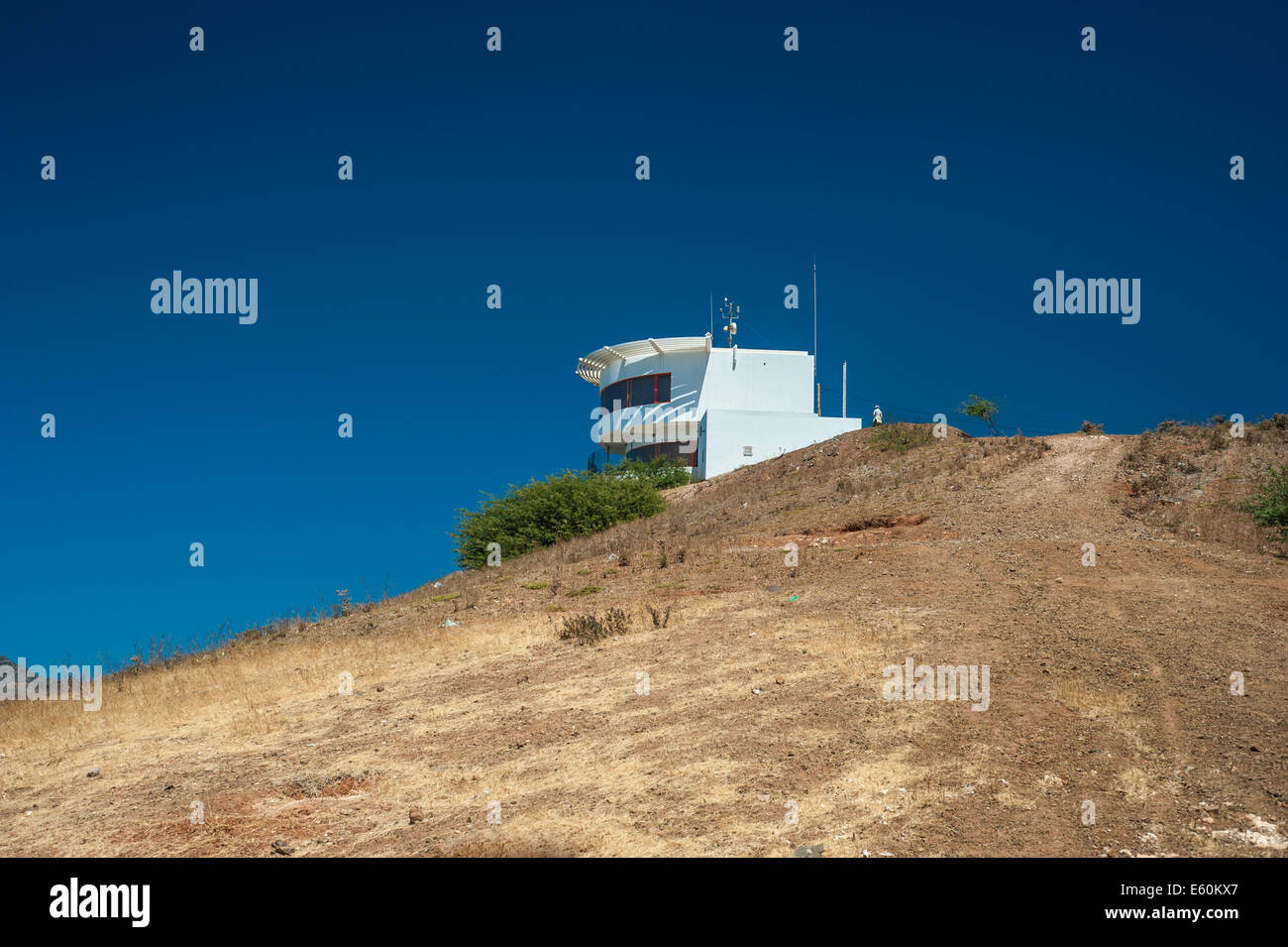 Hafen-Behörde und Wetterstation in Mindelo, Sao Vicente Island, Cape Verde Inseln. Stockfoto