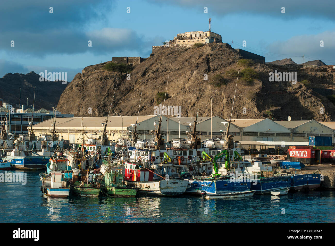 Alte Festung in Mindelo, Sao Vicente Island, Cape Verde Inseln. Stockfoto