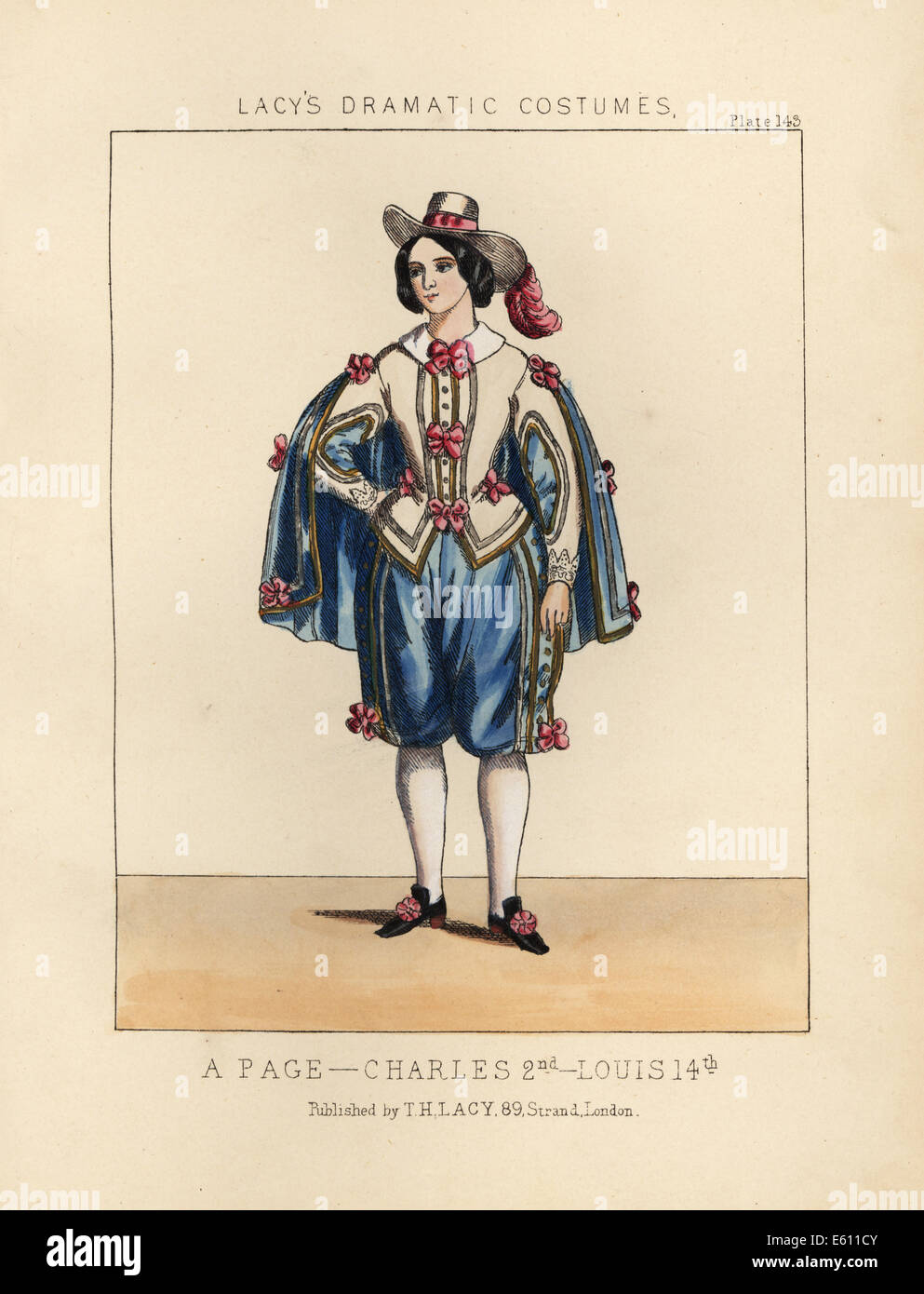 Frau in Frauenkleidern als ein Pageboy aus dem 16. Jahrhundert. Stockfoto