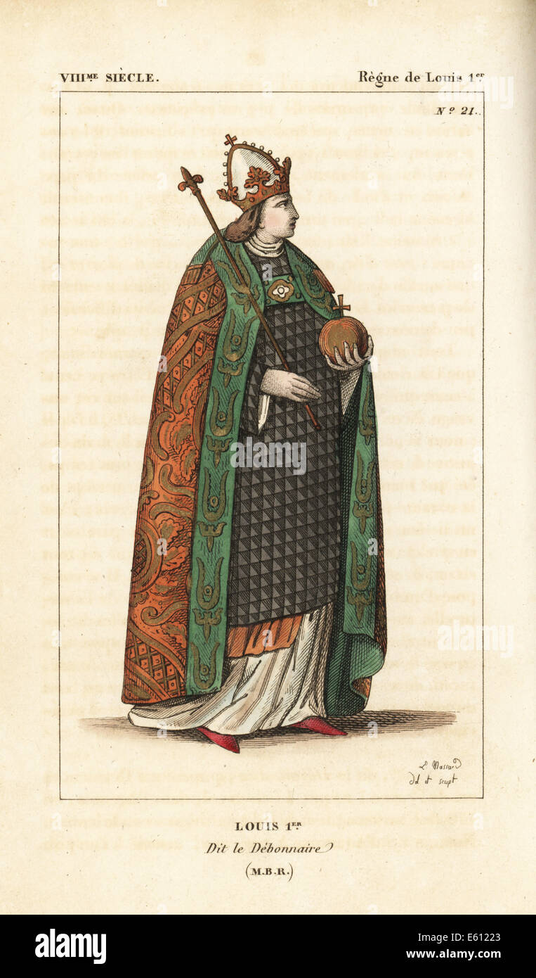 Louis i., den frommen, die Fair, König von Aquitanien, 778-840. Stockfoto