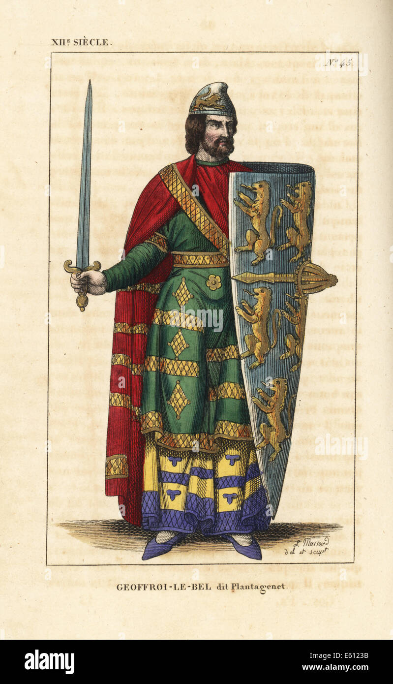 Geoffrey V, Plantagenet, Graf von Anjou, 1113-1151. Stockfoto