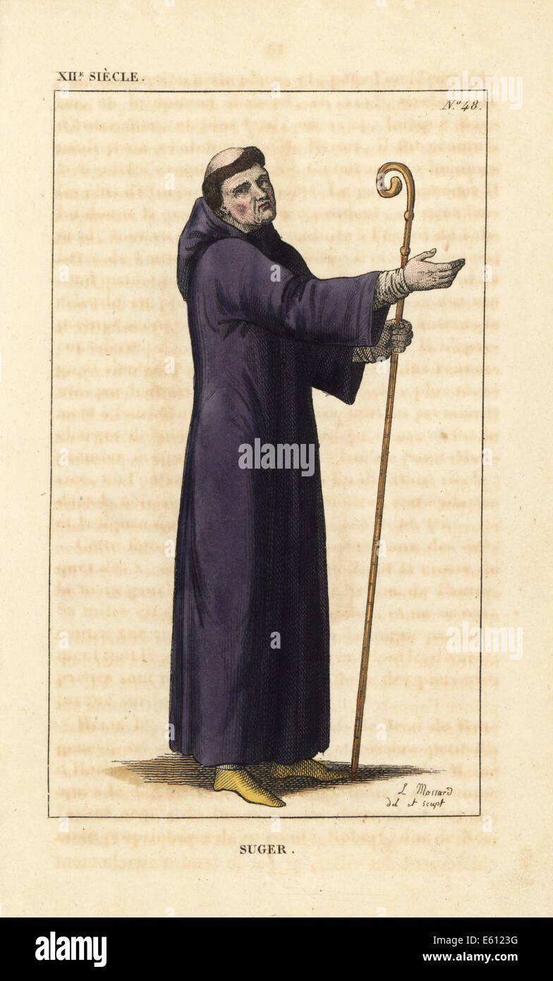 Suger, Abt von Saint-Denis, 12. Jahrhundert. Stockfoto