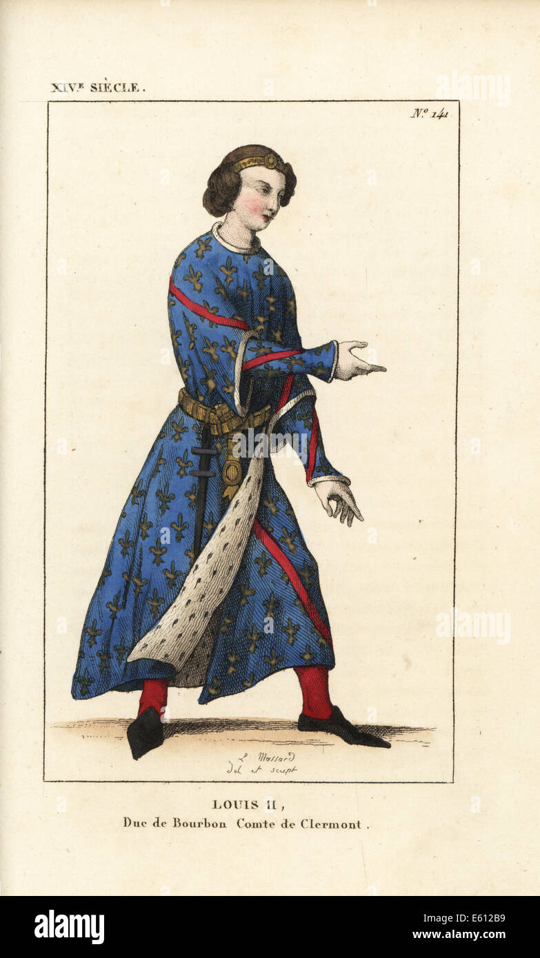 Louis II, Herzog von Bourbon, Graf von Clermont, 1337-1410. Stockfoto