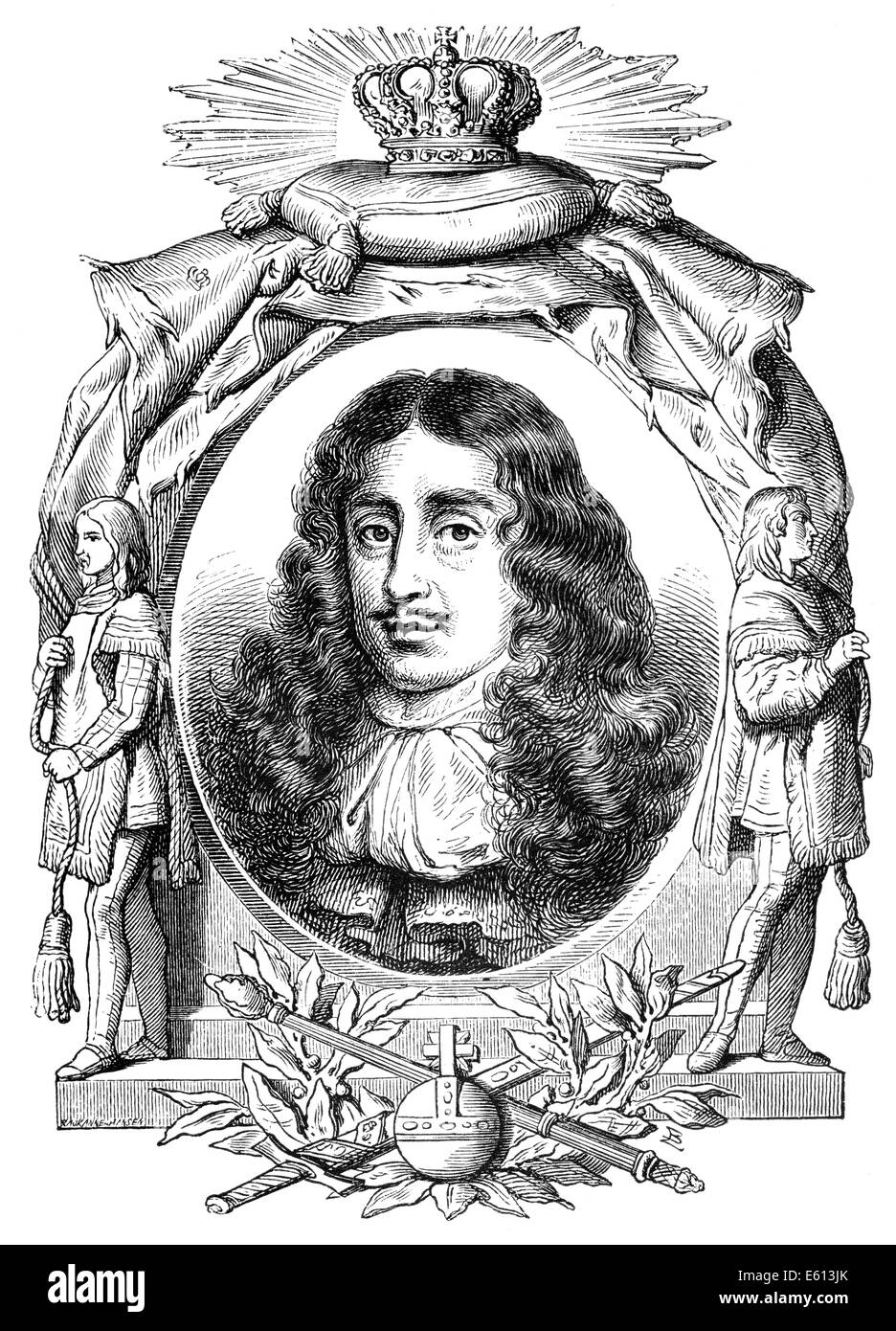 Charles II, 1630-1685, König von England, Schottland und Irland, Stockfoto