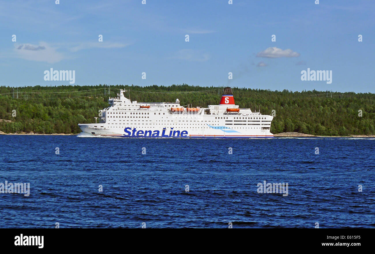 Stena Line Stena Saga in Oslofjord, Norwegen Stockfoto