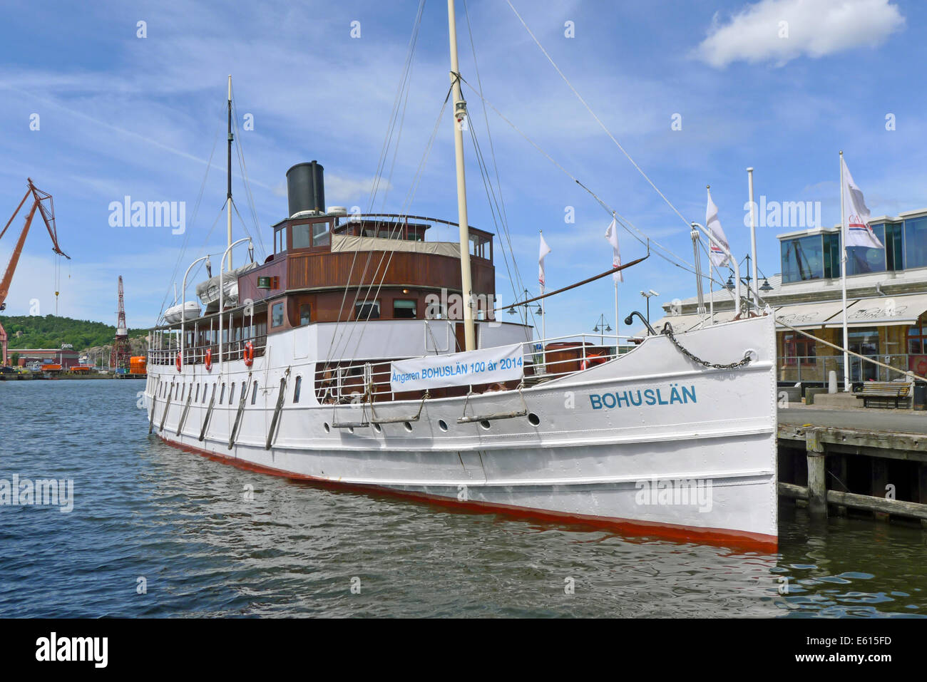 Der Dampfer BOHUSLÄN vertäut am Packhuskajen im Hafen von Göteborg Schweden Stockfoto