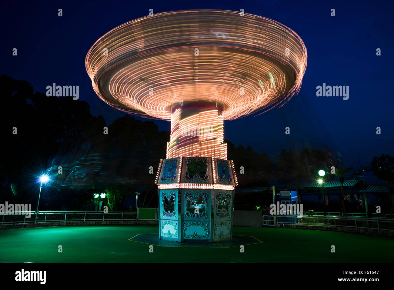 Rotierende Schaukel Fahrt, Ocean Park Hong Kong Island, Hongkong, China Stockfoto