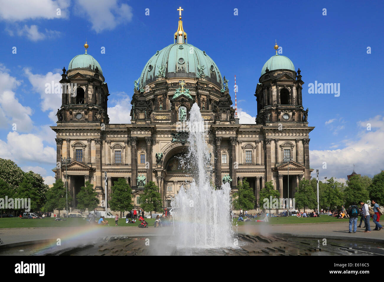 Berliner Dom, Lustgarten Park, Brunnen, Berlin, Deutschland Stockfoto