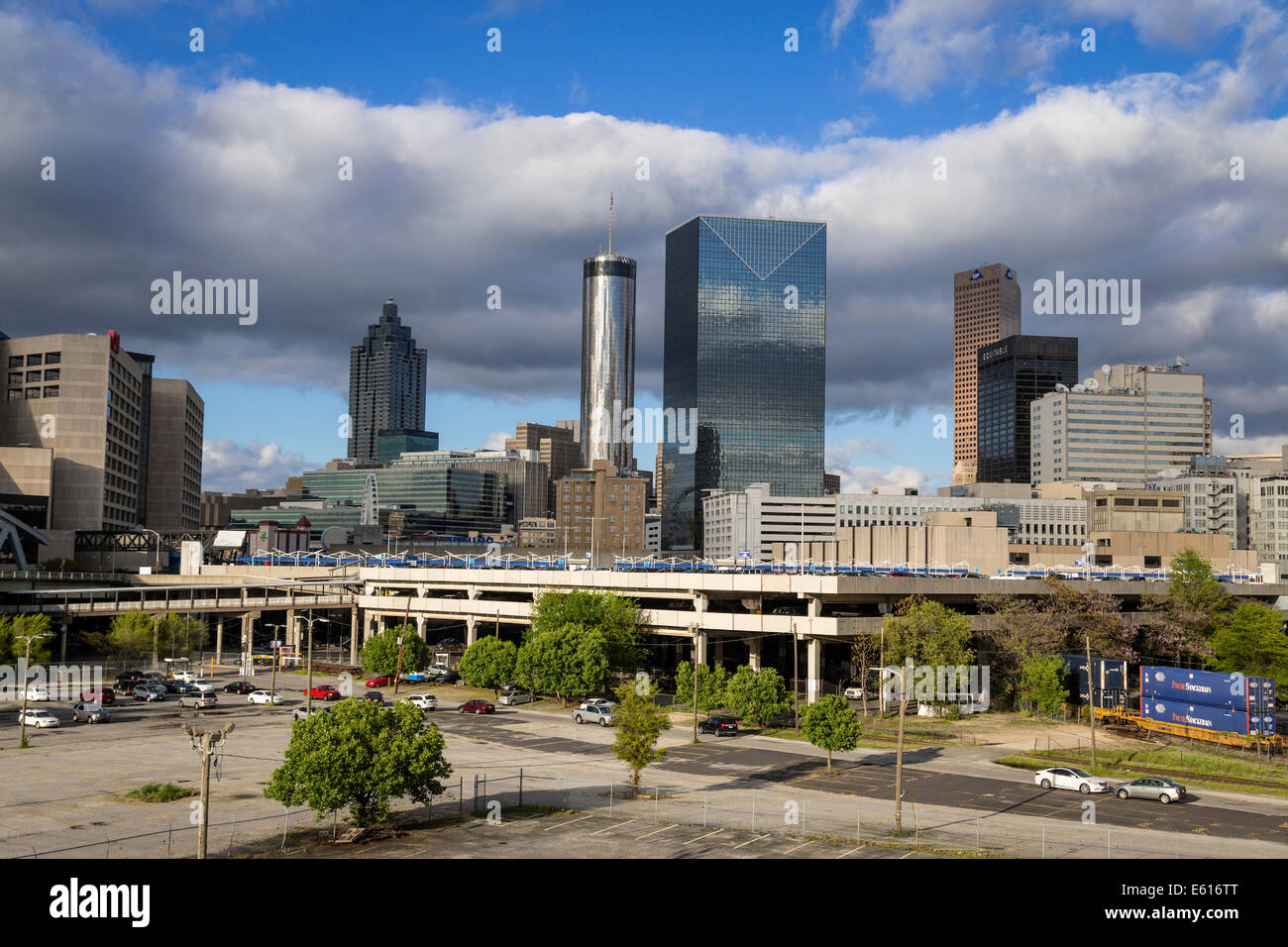 Skyline von Atlanta, Georgia, Vereinigte Staaten von Amerika Stockfoto