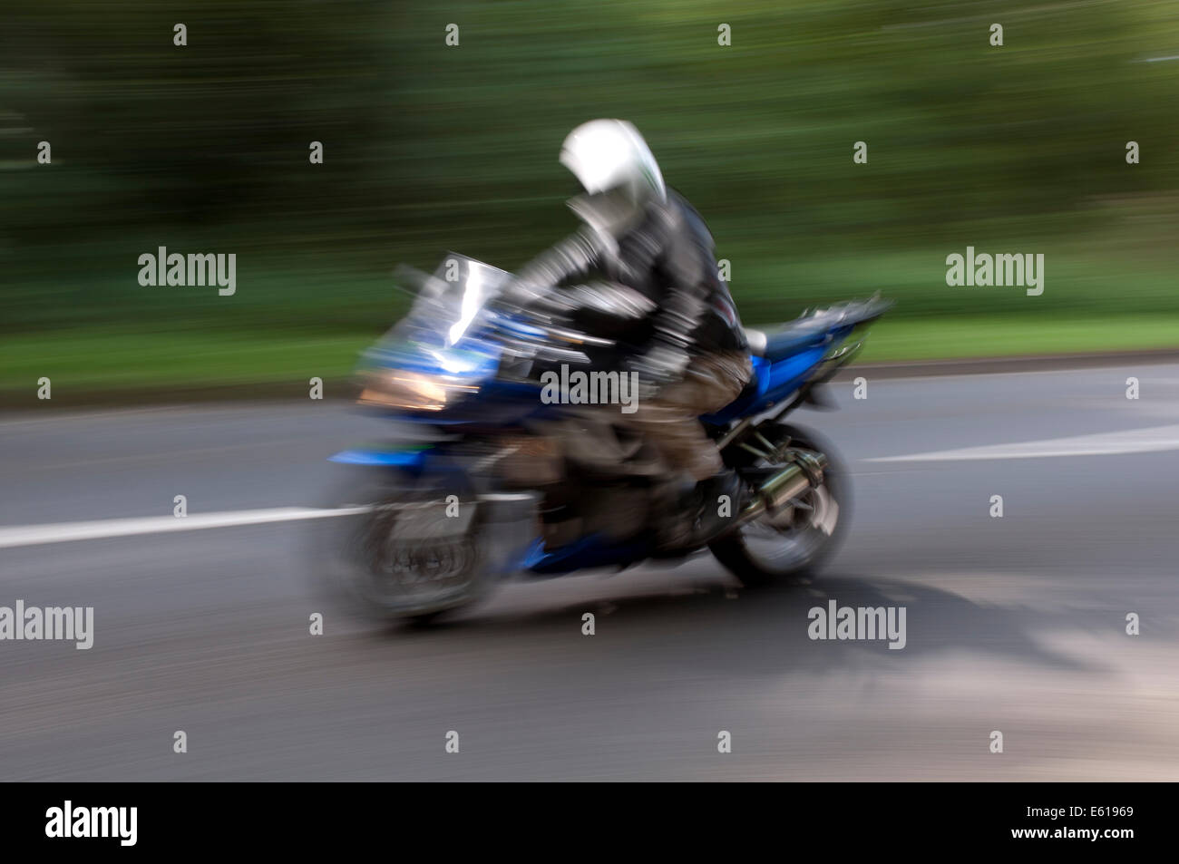 Motorrad-Geschwindigkeit Stockfoto