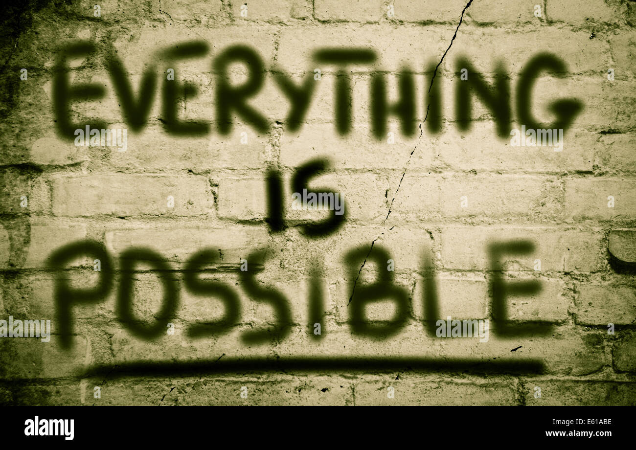 Alles ist möglich-Konzept Stockfoto