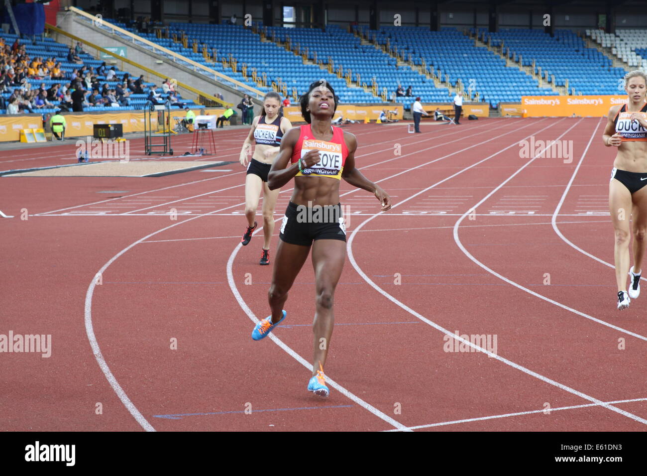 Adeoye Frauen 200m Stockfoto