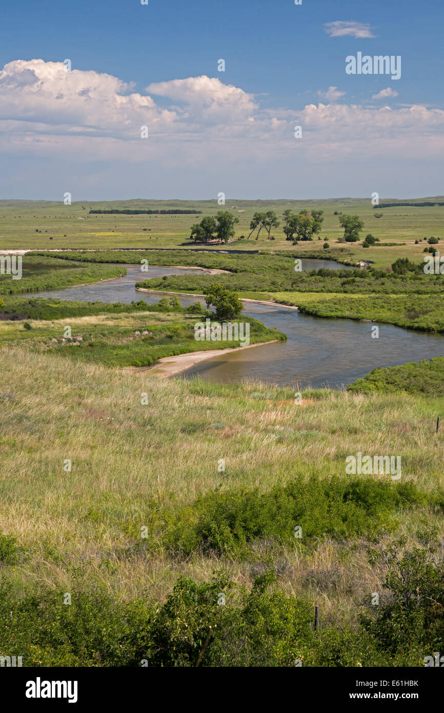 Brewster, Nebraska - North Loup River in den Sandhills von Nebraska. Stockfoto