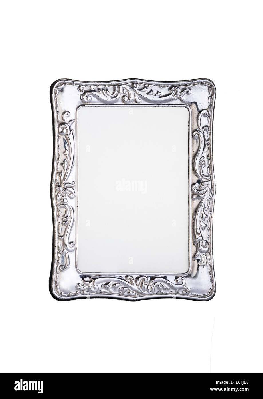 Silber farbig, Metall Foto Frame. Stockfoto