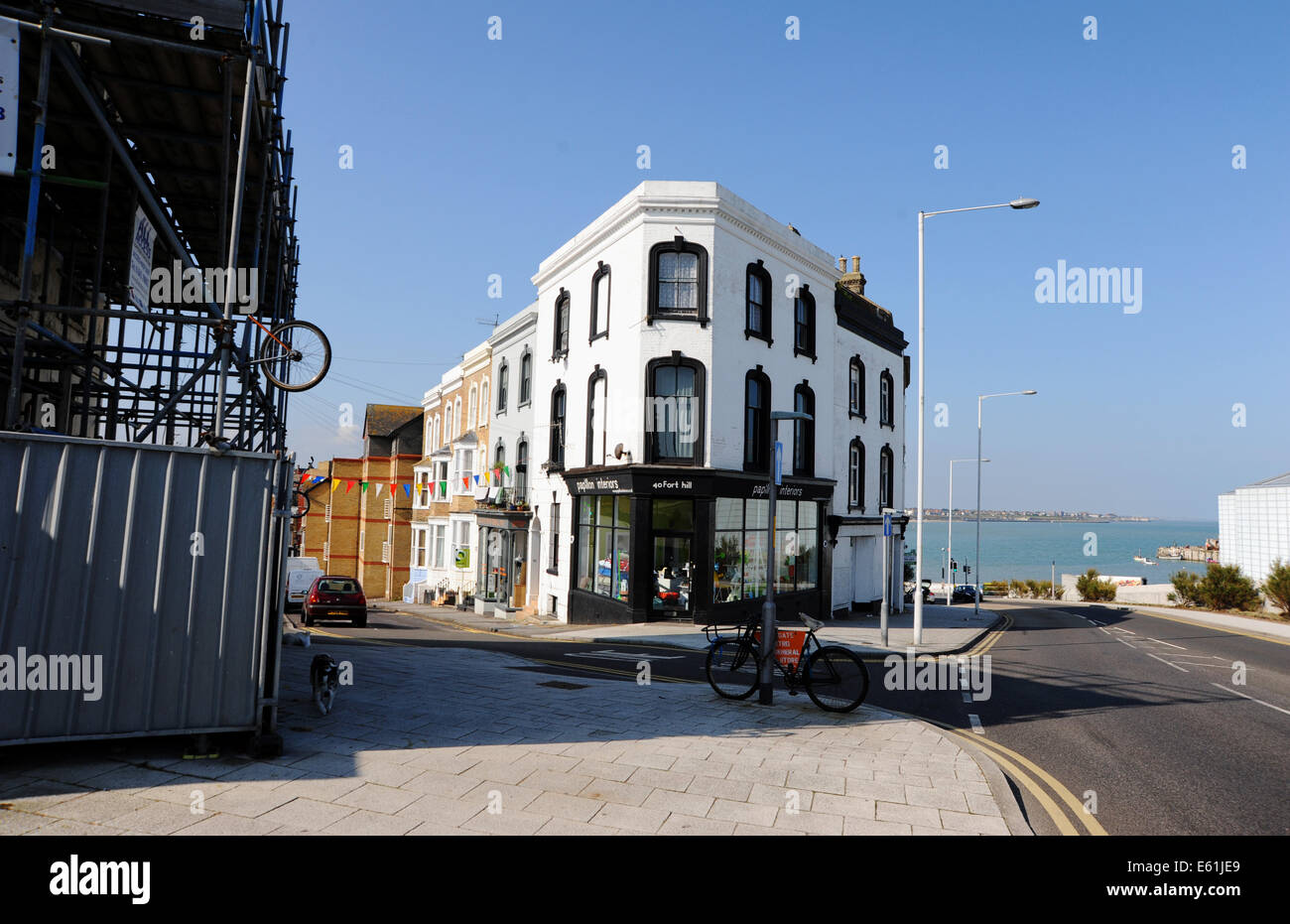 Margate Kent UK - ungewöhnliches, schrulliges Ladengebäude in Fort Hill Margate Stockfoto