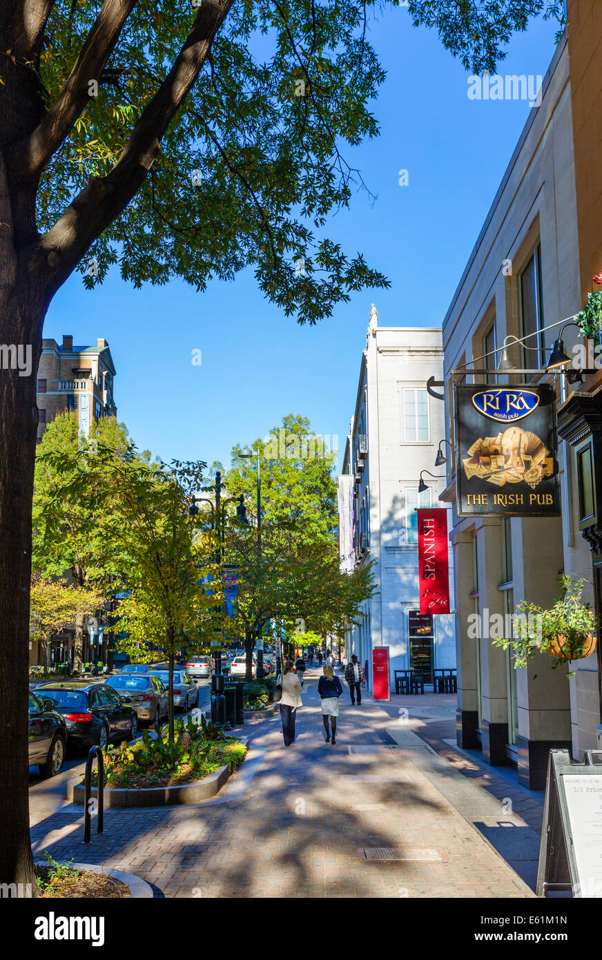 Tryon Nordstraße in uptown Charlotte, North Carolina, USA Stockfoto