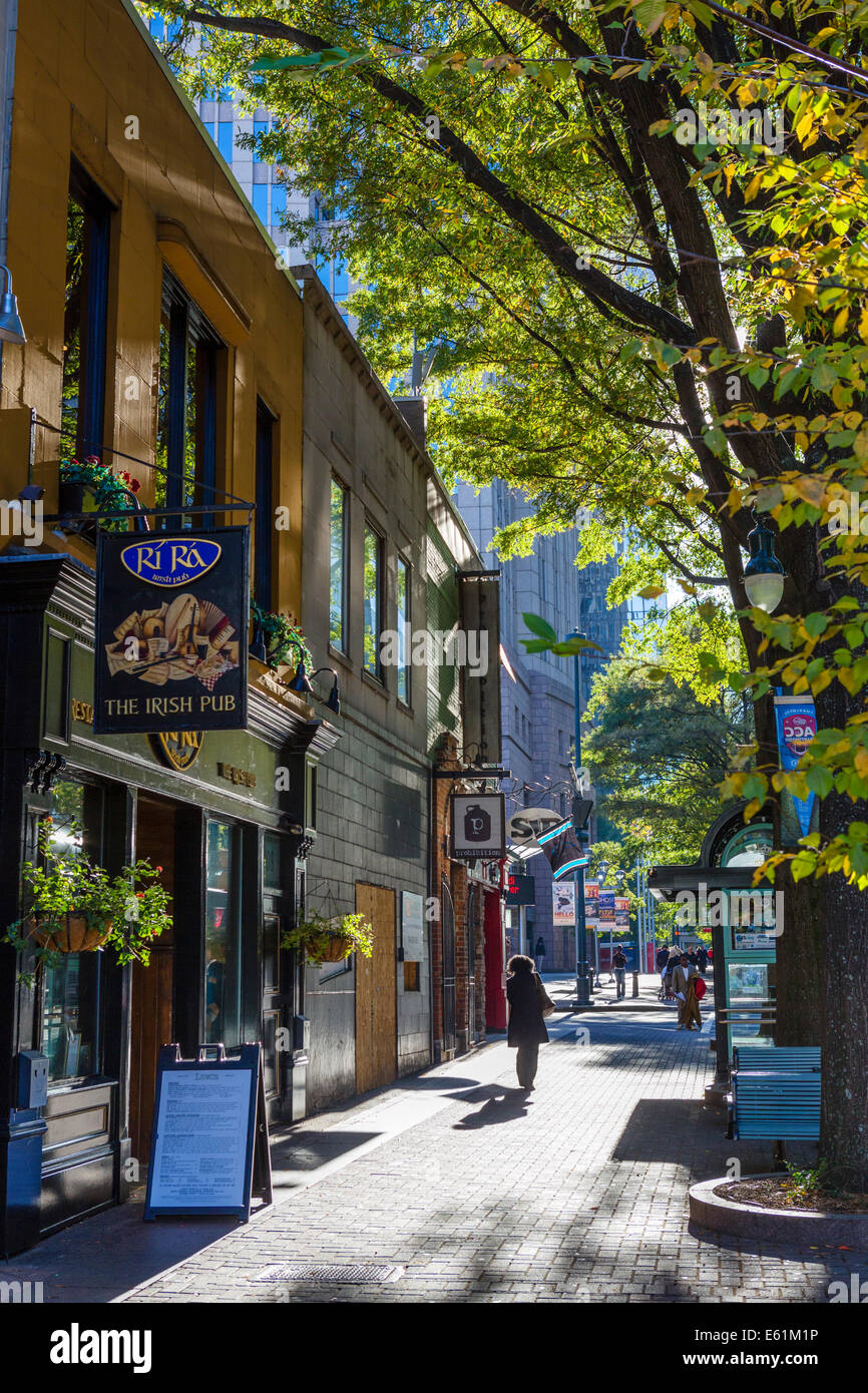 Tryon Nordstraße in uptown Charlotte, North Carolina, USA Stockfoto