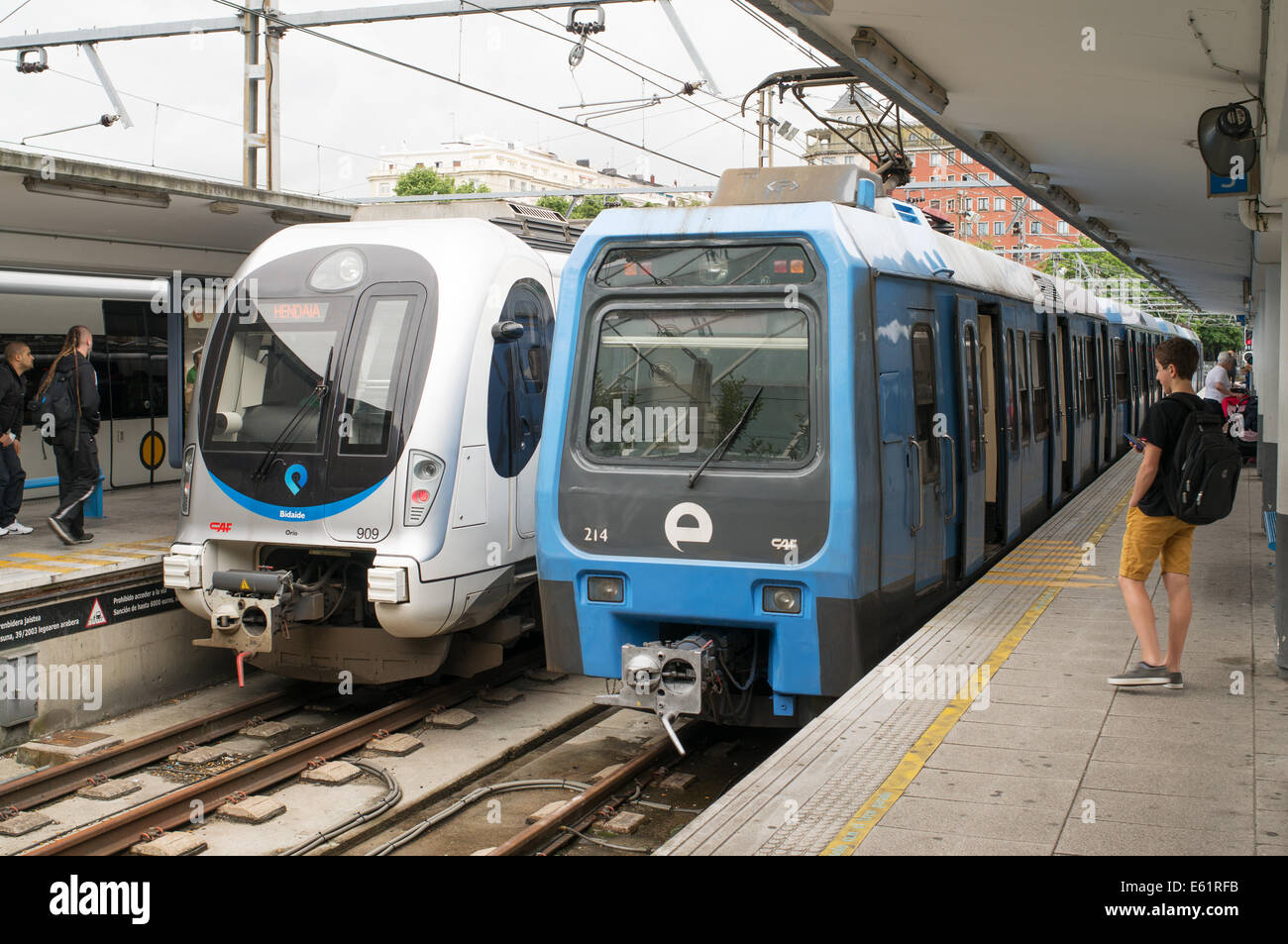 Amara Bahnhof San Sebastián oder Donostia, Gipuzkoa, Nord-Spanien, Europa Stockfoto