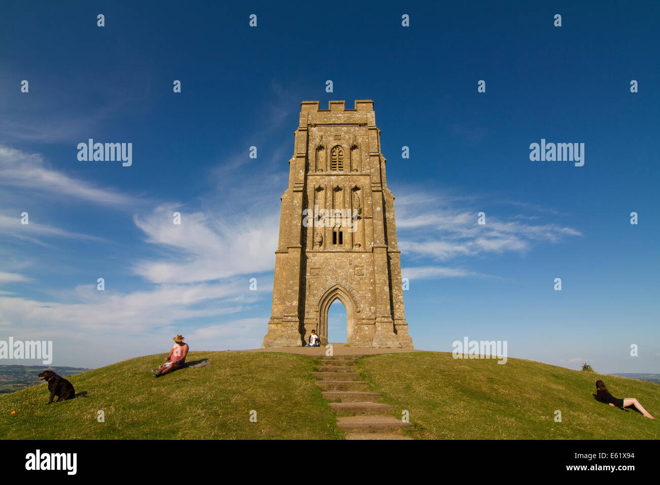 Glastonbury Tor in Somerset Stockfoto