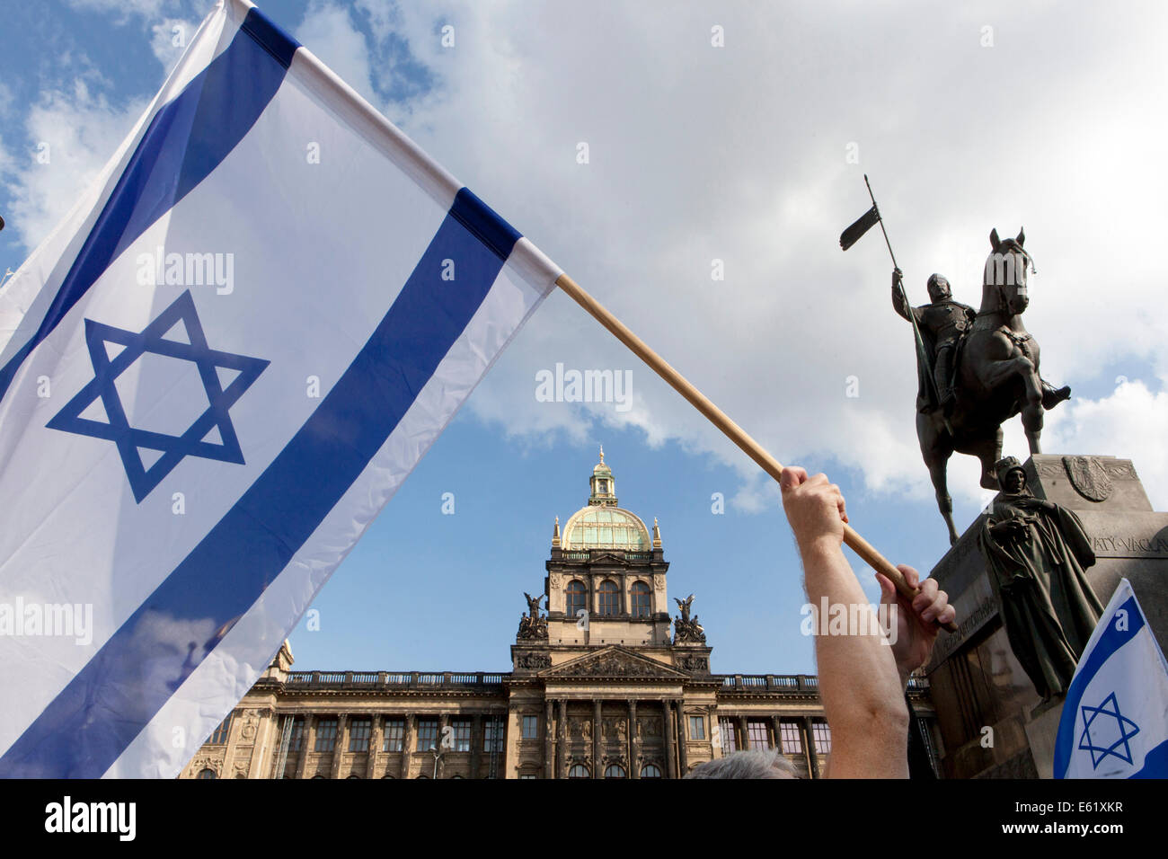 Demonstration für Israel, Prag Tschechische Republik Stockfoto