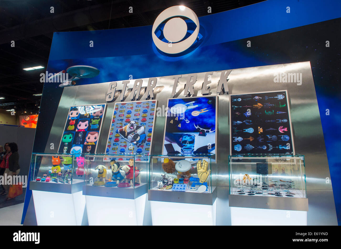 LAS VEGAS - 17.Juni: The CBS Stand auf der Licensing Expo in Las Vegas, Nevada am 17. Juni 2014. Stockfoto
