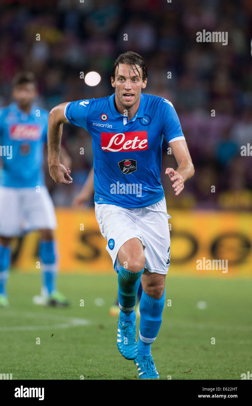 Genf, Schweiz. 6. August 2014. Michu (Napoli) Fußball: Vorsaison-Freundschaftsspiel zwischen SSC Napoli 1-0 FC Barcelona im Stade de Genève in Genf, Schweiz. © Maurizio Borsari/AFLO/Alamy Live-Nachrichten Stockfoto