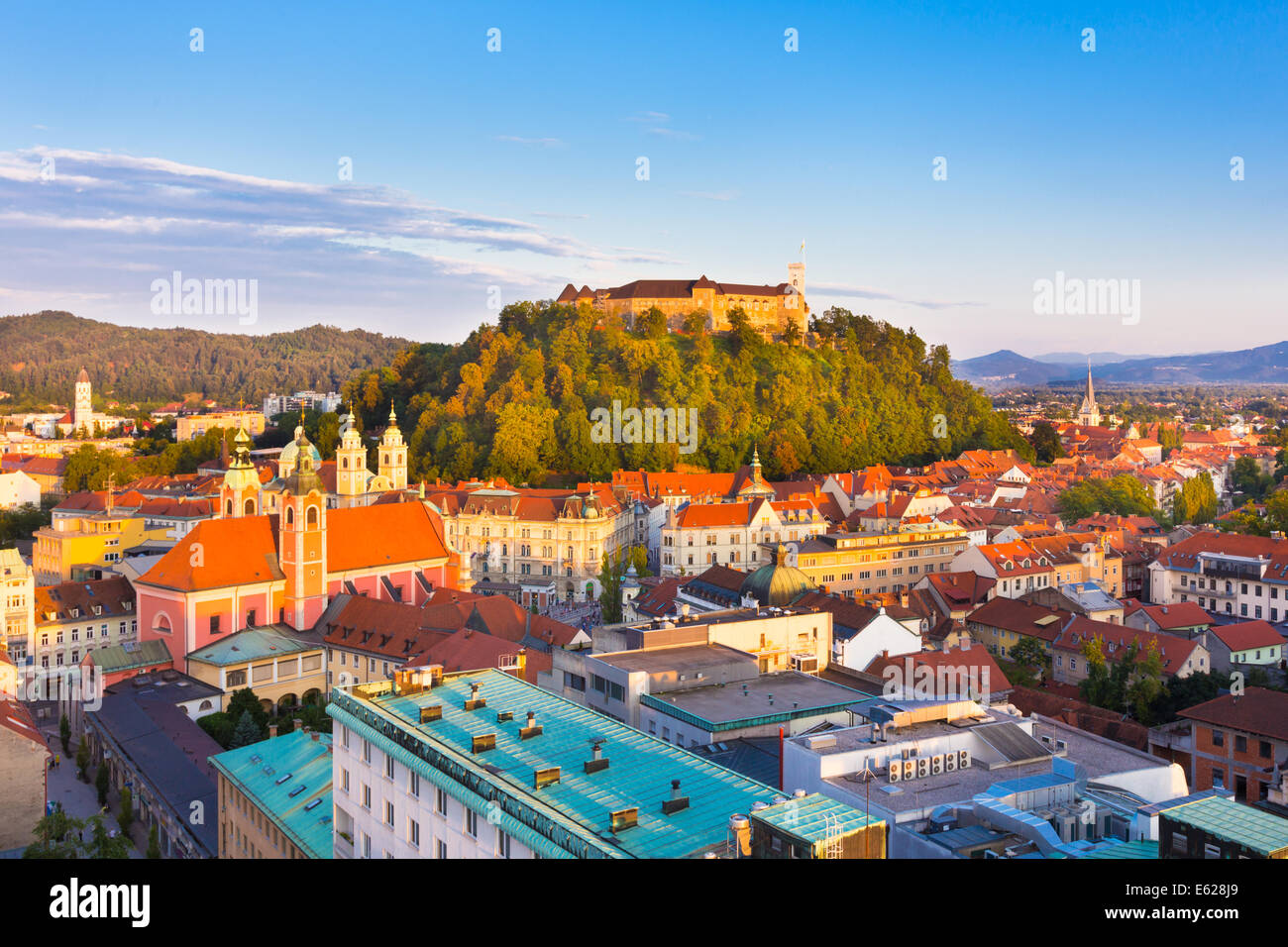 Panorama von Ljubljana, Slowenien, Europa. Stockfoto
