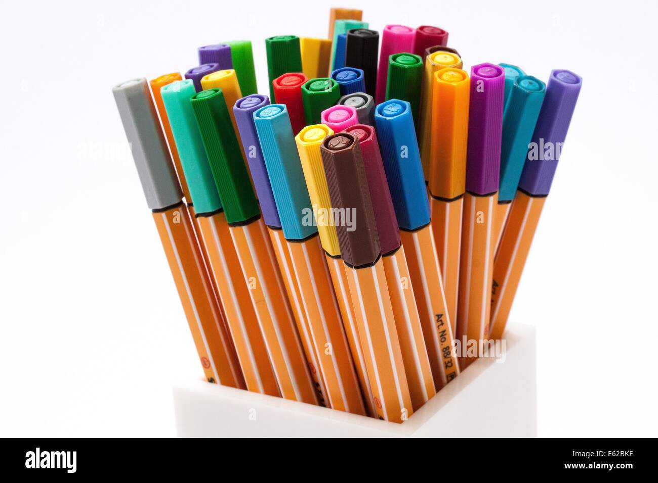Buntstifte Filz Spitze Stifte Farbe Stifte Buntstifte Stockfoto