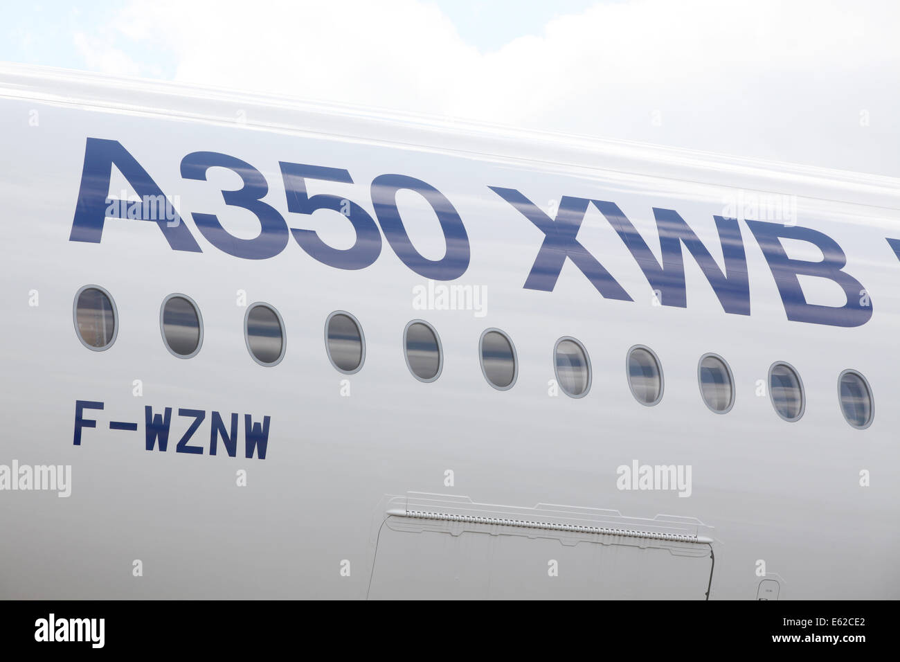 Airbus A350 auf der Farnborough Airshow 2014 Stockfoto