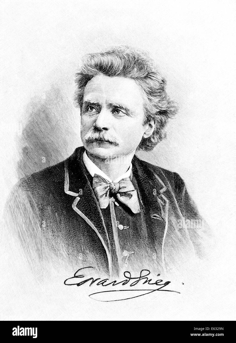 ABBILDUNG PORTRAIT NORWEGISCHEN KOMPONISTEN EDVARD GRIEG CA. 1888 Stockfoto