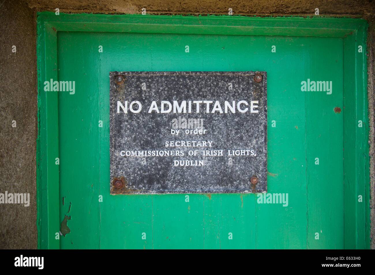 Irland Skellig Inseln. Kein Zutritt im Auftrag der Sekretär Kommissare der irischen Lichter Dublin Stockfoto