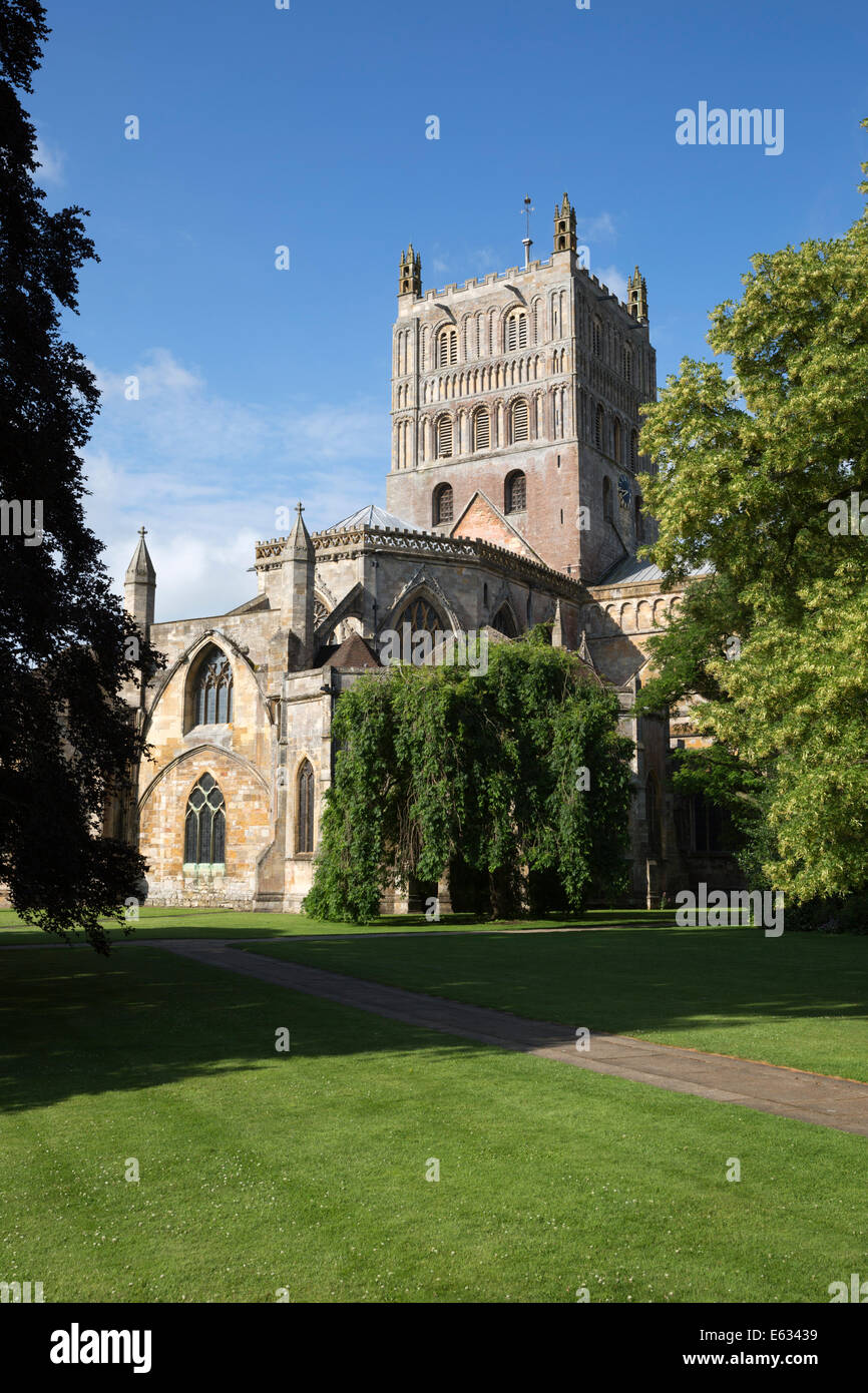 Tewkesbury Abbey, Tewkesbury, Gloucestershire, England, Vereinigtes Königreich, Europa Stockfoto