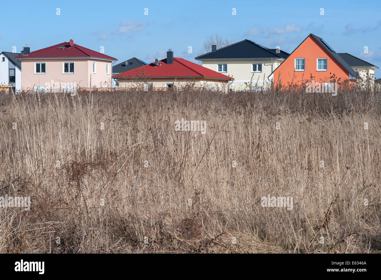 Berlin, Deutschland, Häuser Neubau von ein- und Mehrfamilienhäusern in Berlin-Biesdorf-Süd Stockfoto