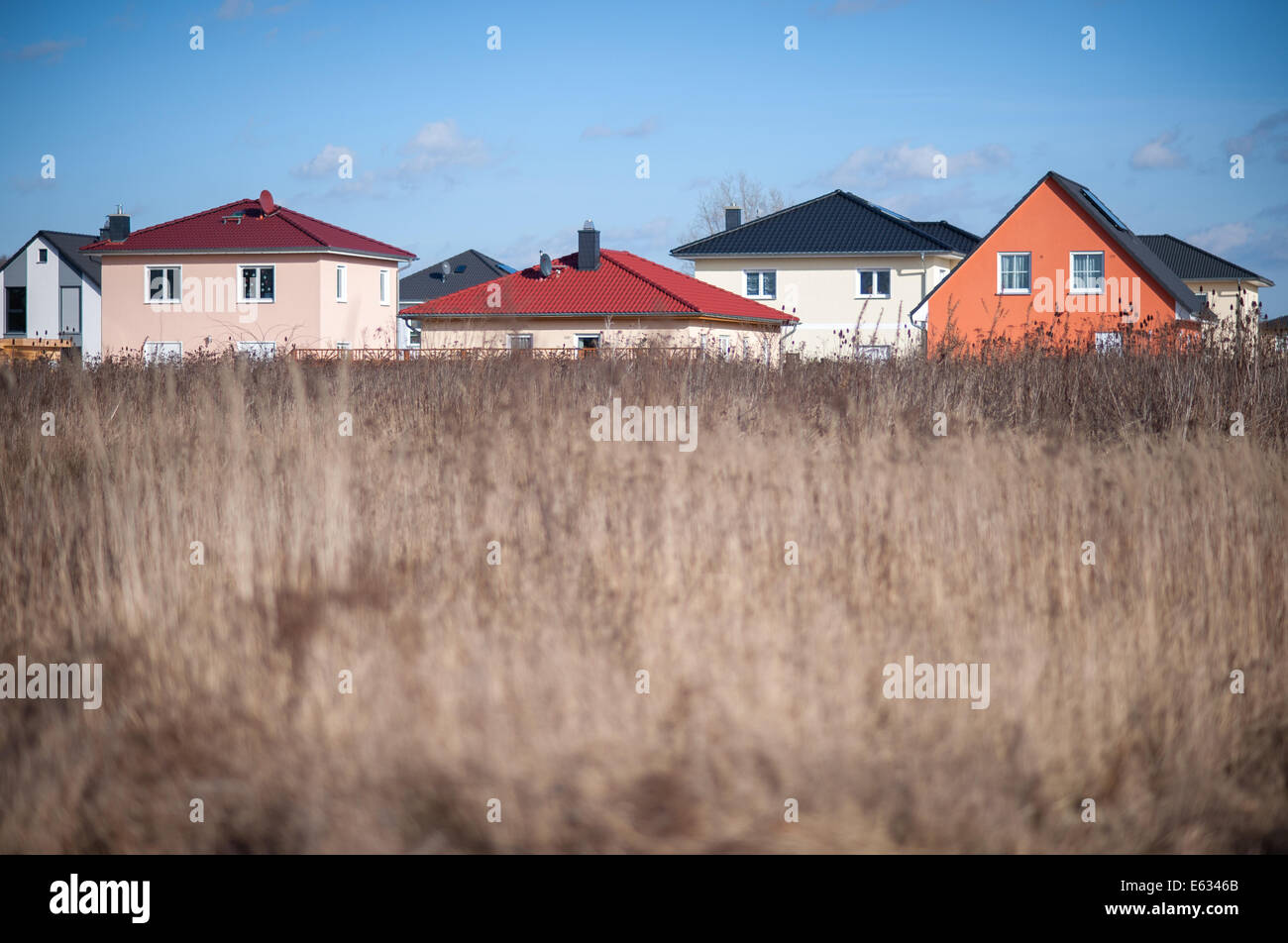 Berlin, Deutschland, Häuser Neubau von ein- und Mehrfamilienhäusern in Berlin-Biesdorf-Süd Stockfoto