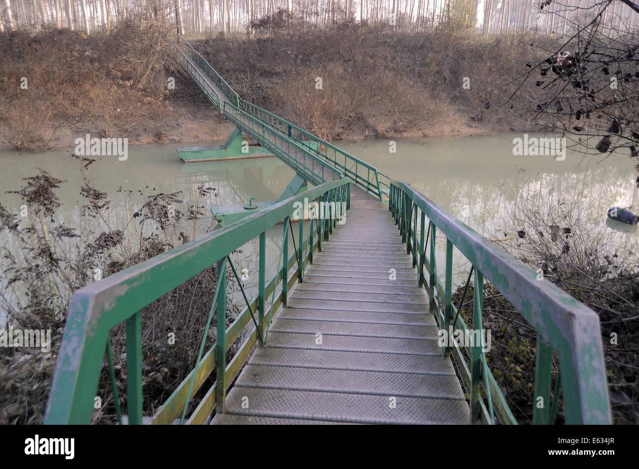 Brescello (Reggio Emilia, Italien), Landeplatz des Flusses Po Stockfoto