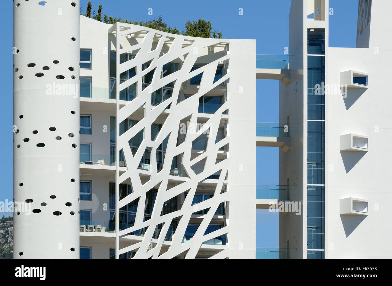 Simona Hochhaus oder Hochhaus Luxus-Appartements in Wolkenkratzer von Jean-Pierre Lott Monaco Stockfoto