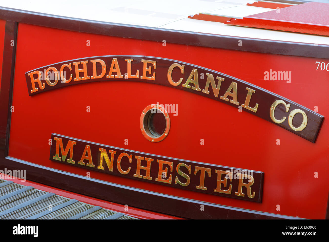 Narrowboat-detail Stockfoto
