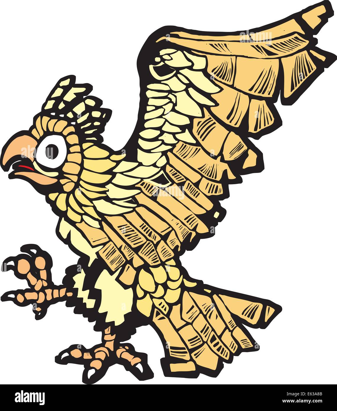 Aztekische Adler, der symbolisiert, die Gründung von Mexiko-Stadt. Stock Vektor