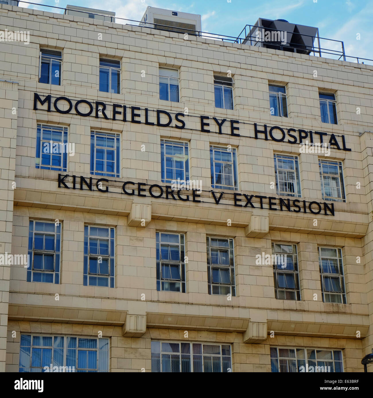 MOORFIELDS EYE HOSPITAL Stockfoto